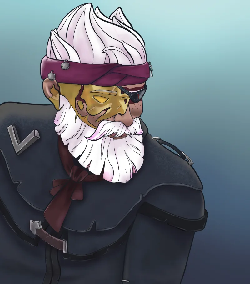 Mr Mancer pirate illustration